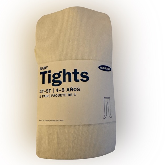 Old Navy Other - Old Navy Baby Tights Size 4T-5T White NEW WITH TAGS